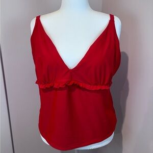 Old Navy Vibrant Red Tankini Top Size 4X